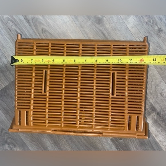 3/55$ Vintage Wicker Jaleau orange plastic fish basket made in Canada - Picture 8 of 15